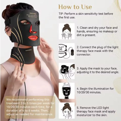 LED light that rejuvenates the face and neck